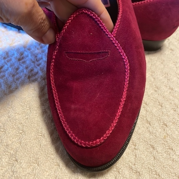 vintage Susan Bennis/Warren Edwards Midinette Magenta Suede Loafer - Picture 8 of 8